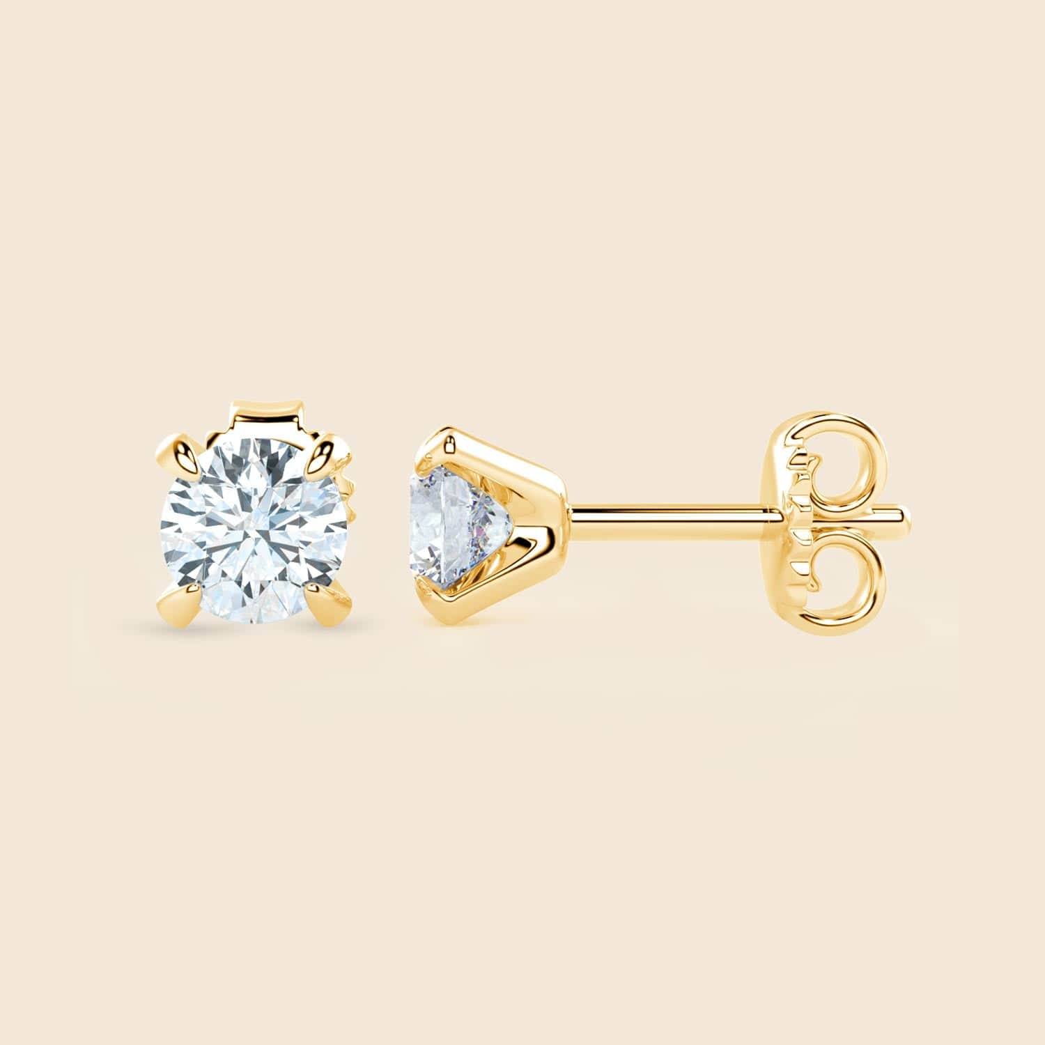 Lily Round Studs Yellow
