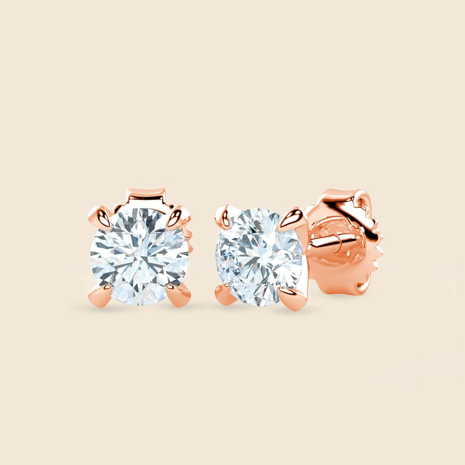 Lily Round Studs Rose