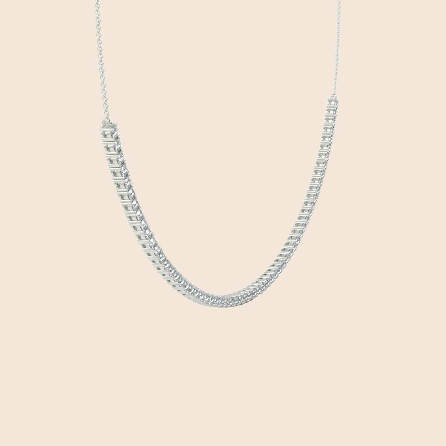 Lily Tennis Necklace White