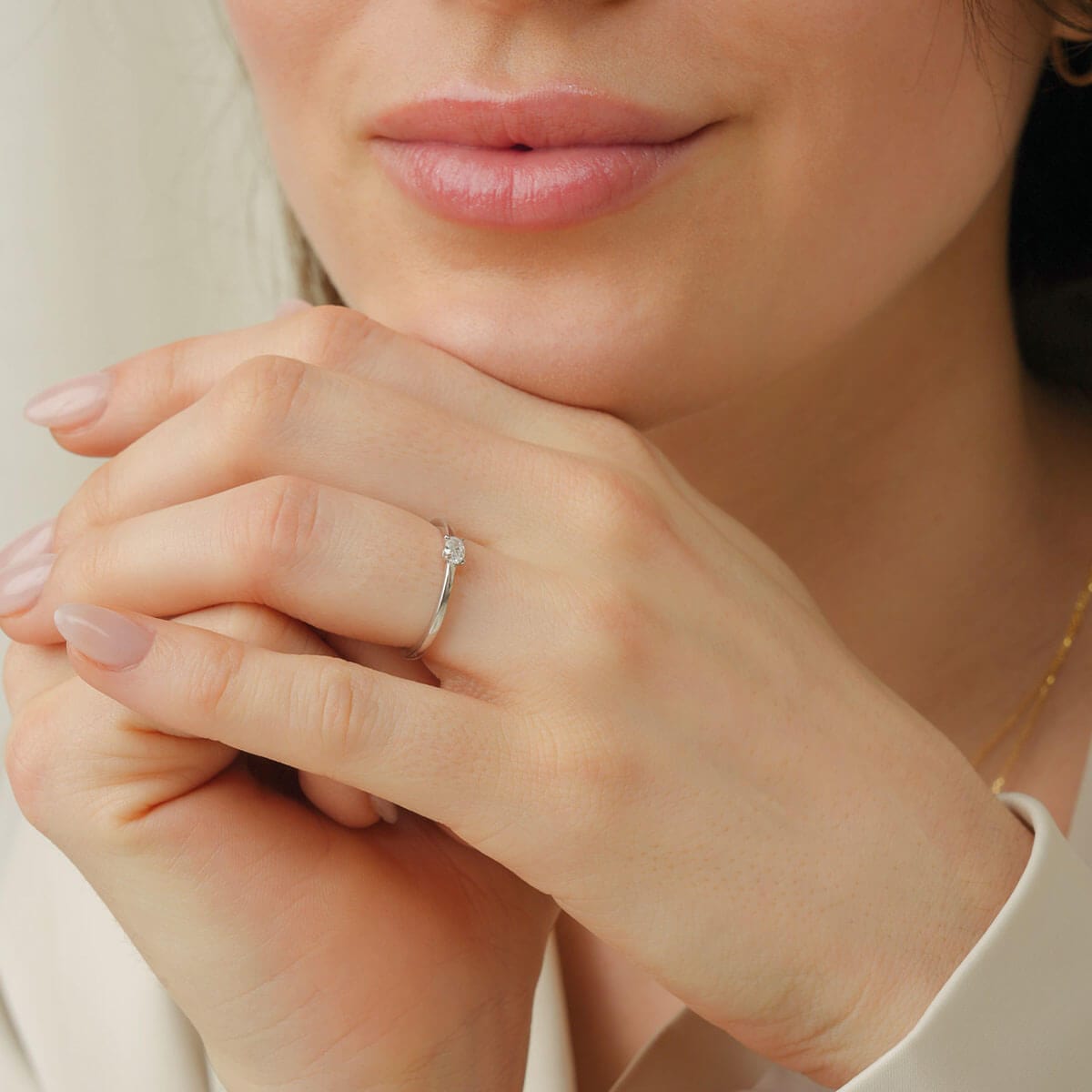 Diamantenring mit Oval-Schliff