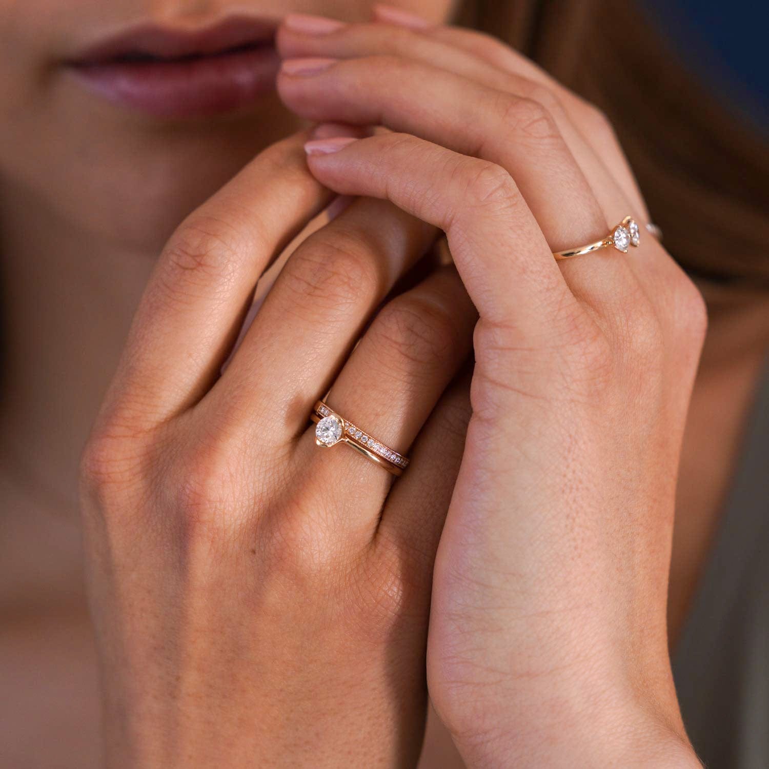 Essentials Milligrain Diamond Band