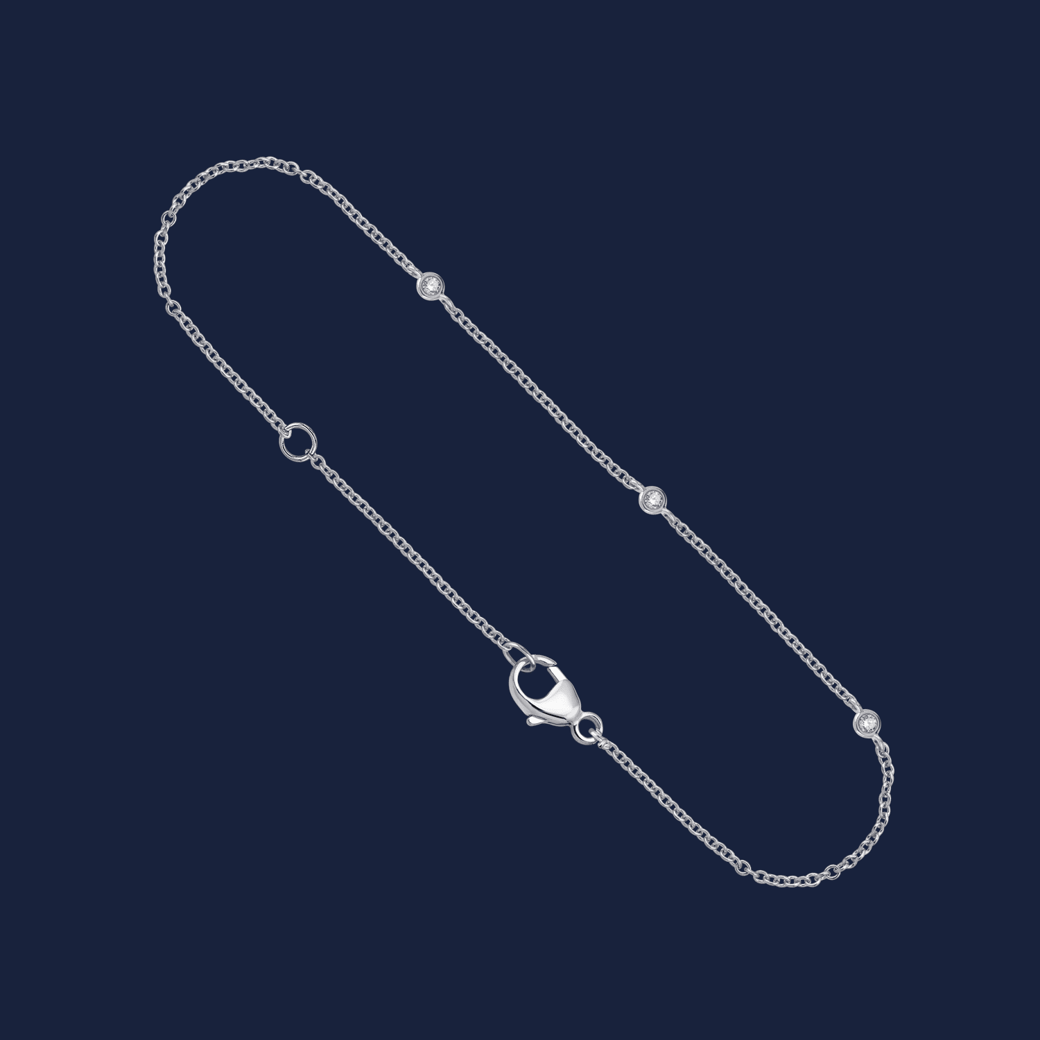 Tri Bezel Diamond Armband