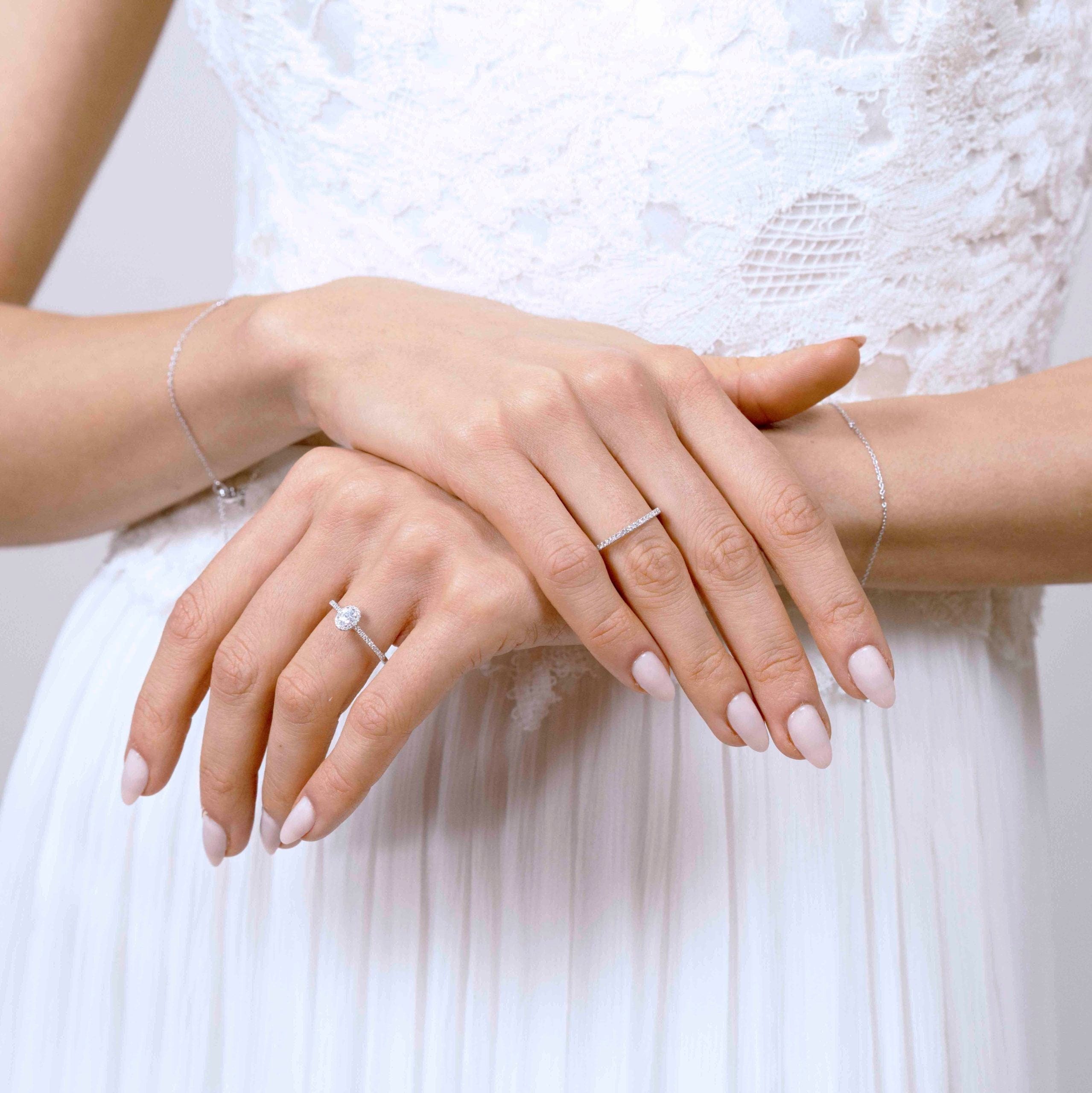 Micro Cathedral Halo Oval Ring
