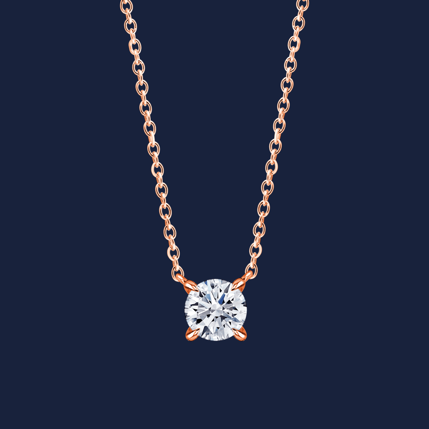 222 Essentials Medium Round necklace rose