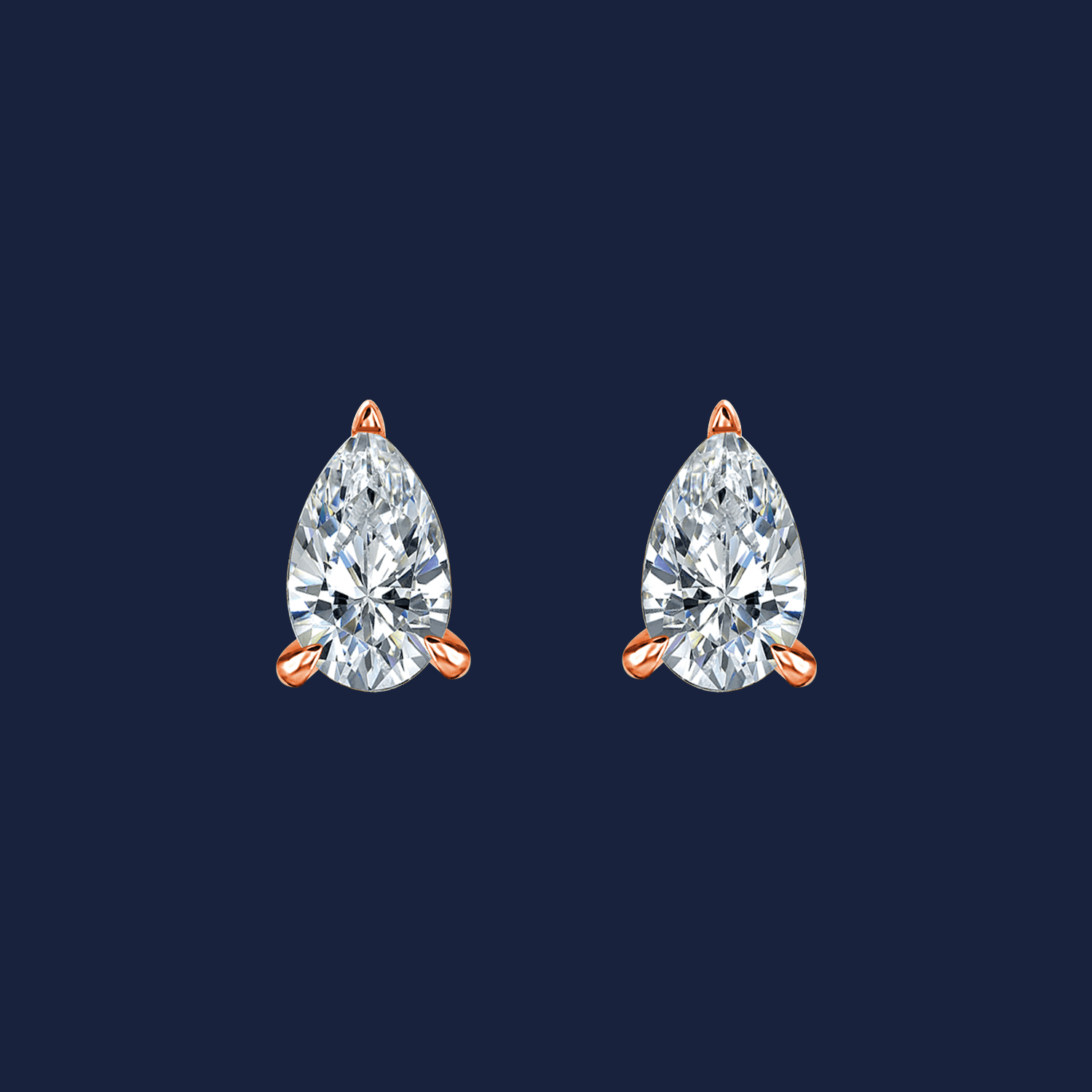 228-Pear-Diamond-Studs-rose