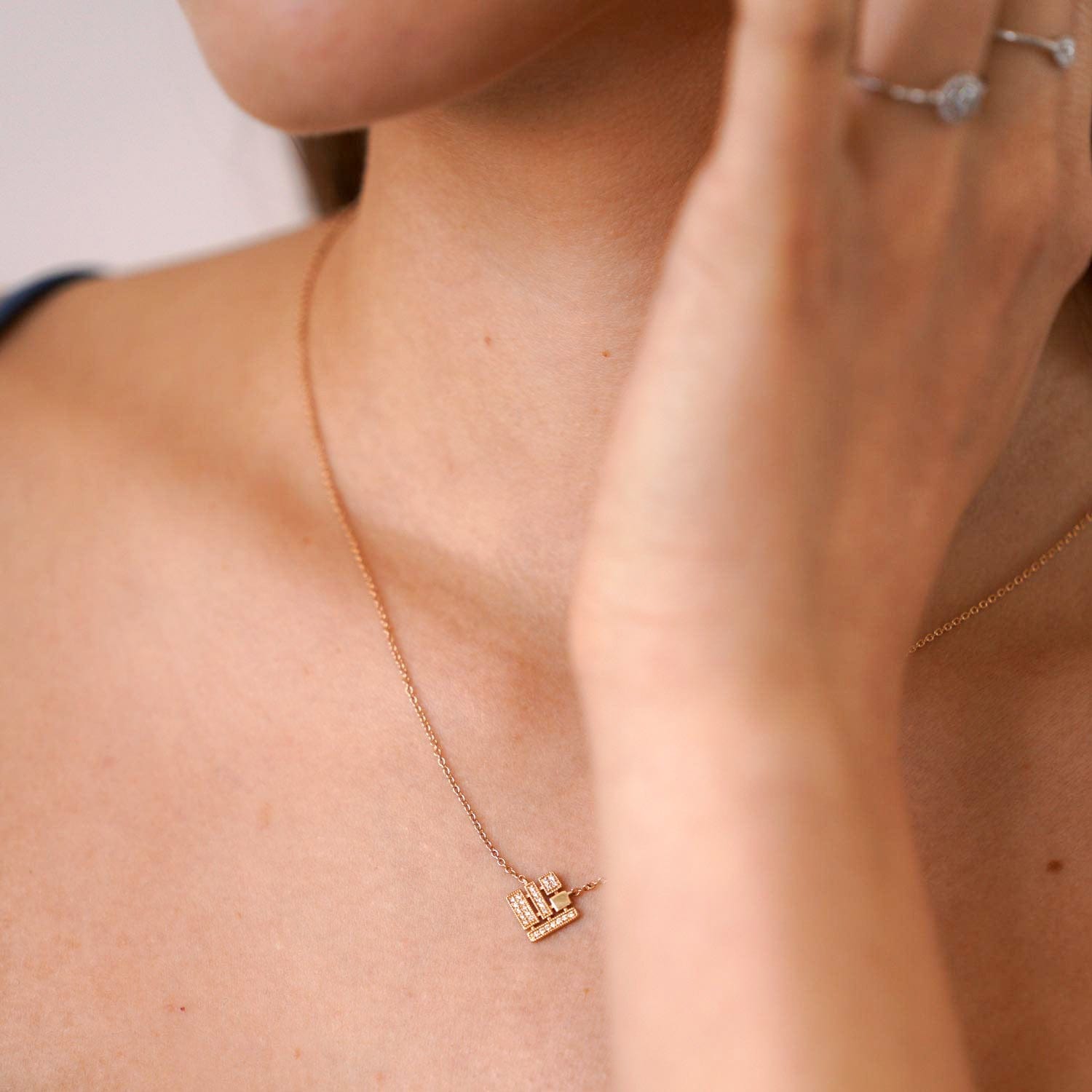 Freya Square Necklace