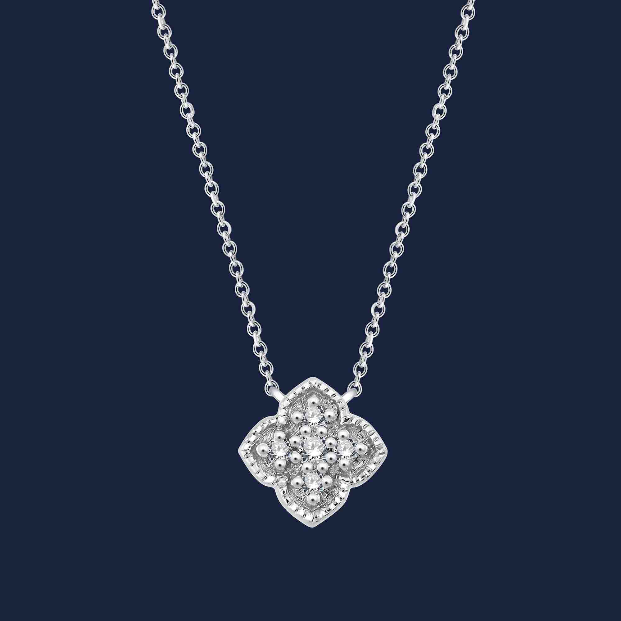 262 Antheia milligrain Necklace White