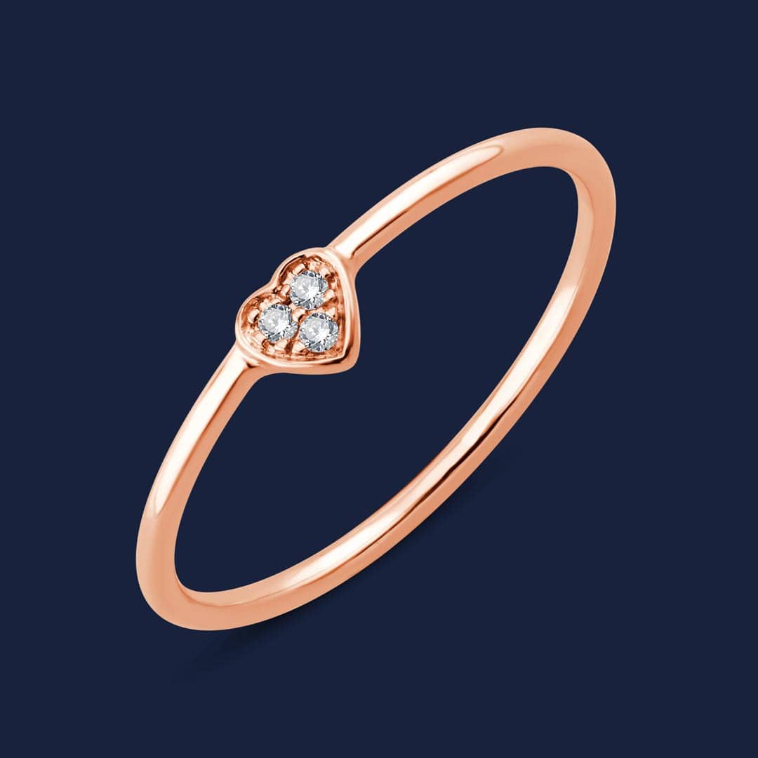 285 Aphrodite petite Heart Ring rose