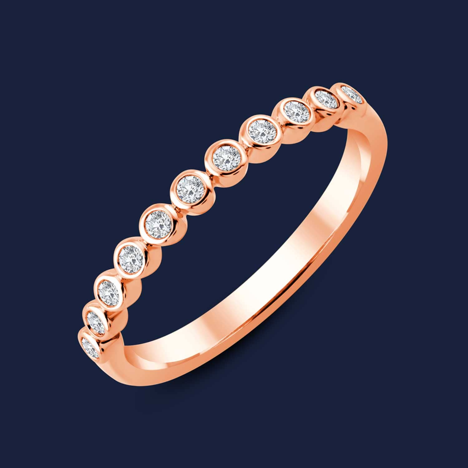 Marika Micro Bezel Band Rose