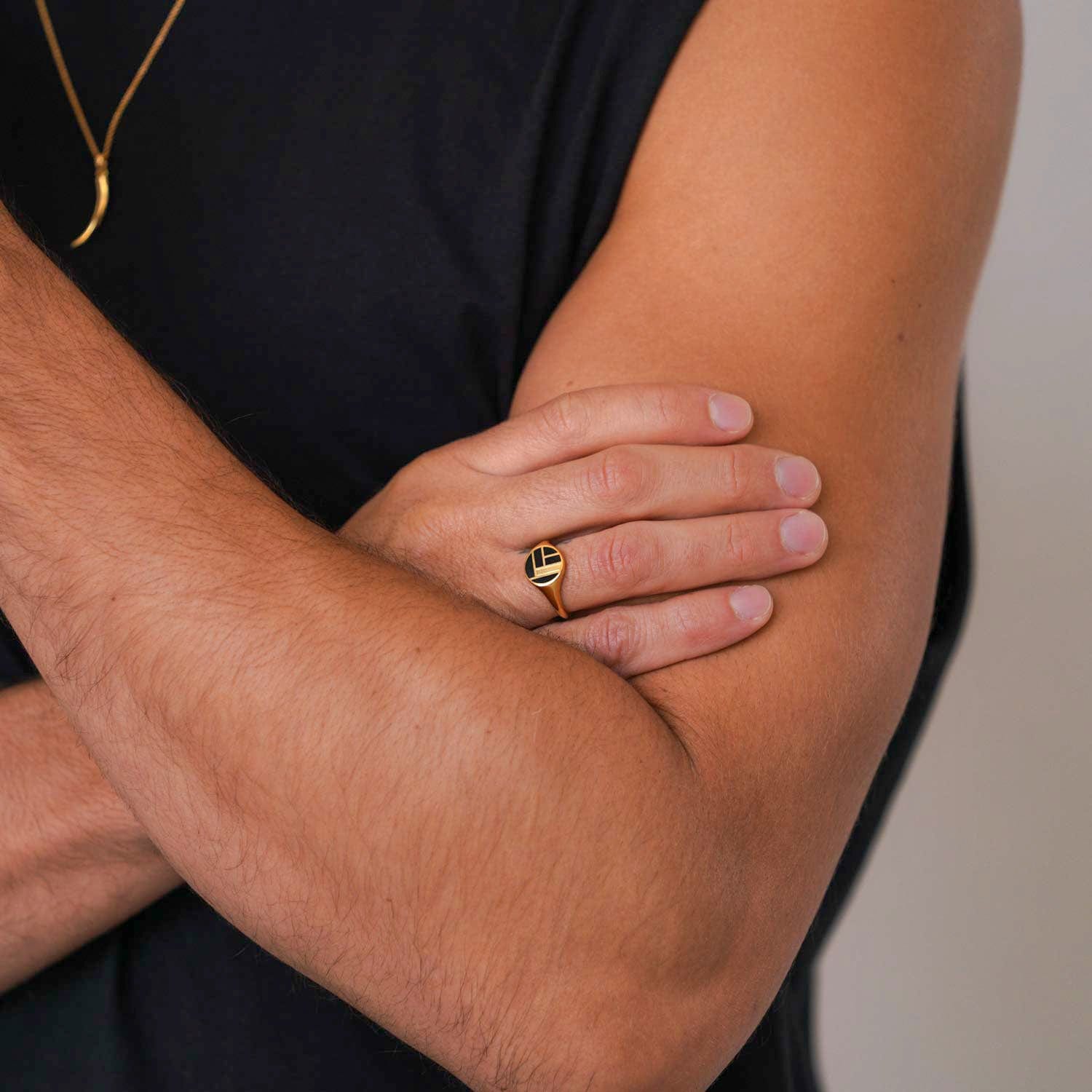 Bauhaus Ceramic Signet Ring