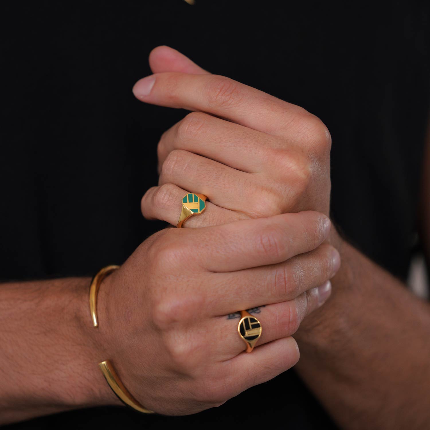Bauhaus Jagged Signet Ring