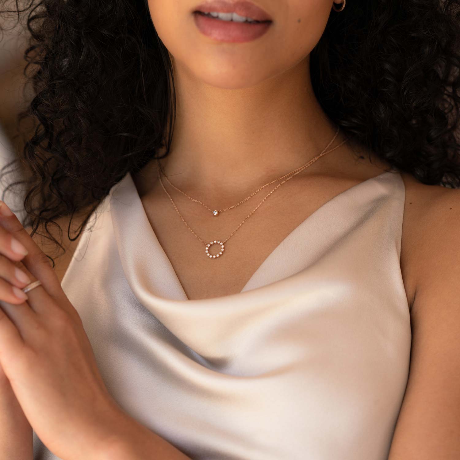 Marika Round Necklace Rose