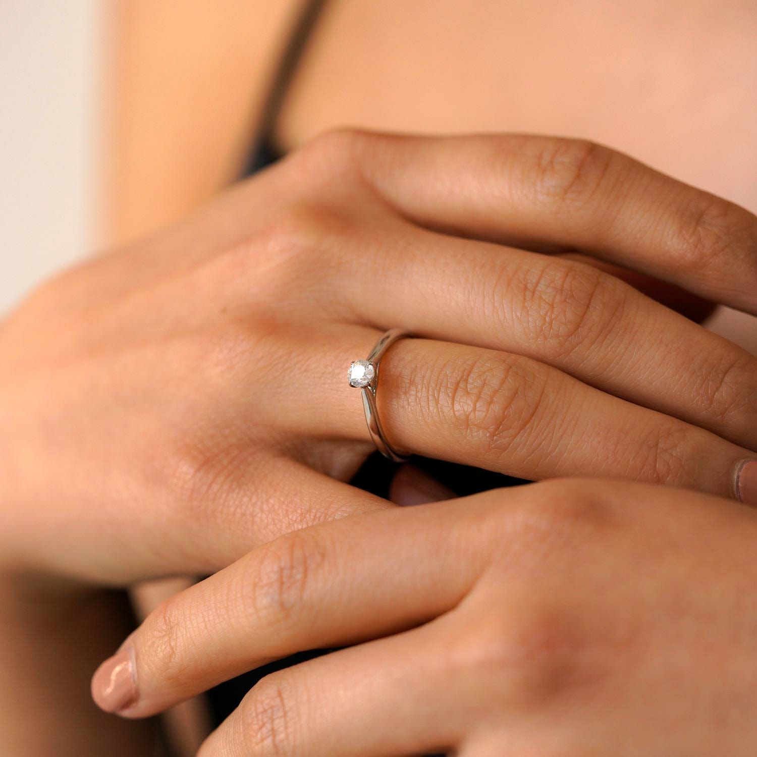 Cathedral Round Pinched Ring