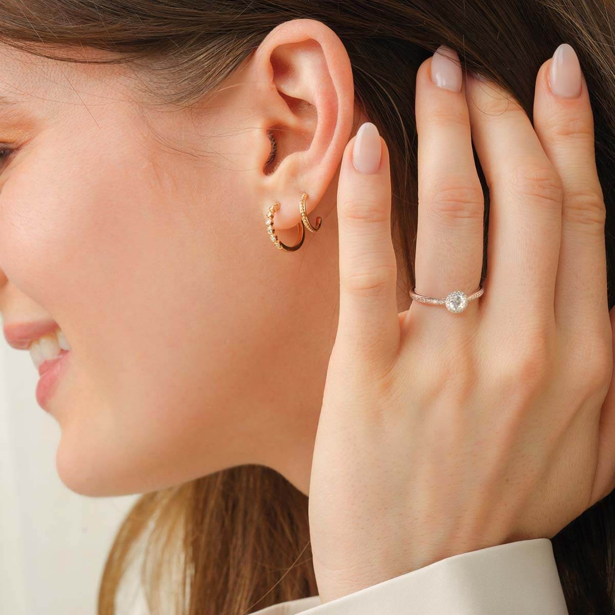 Nachhaltiger runder Diamantenring