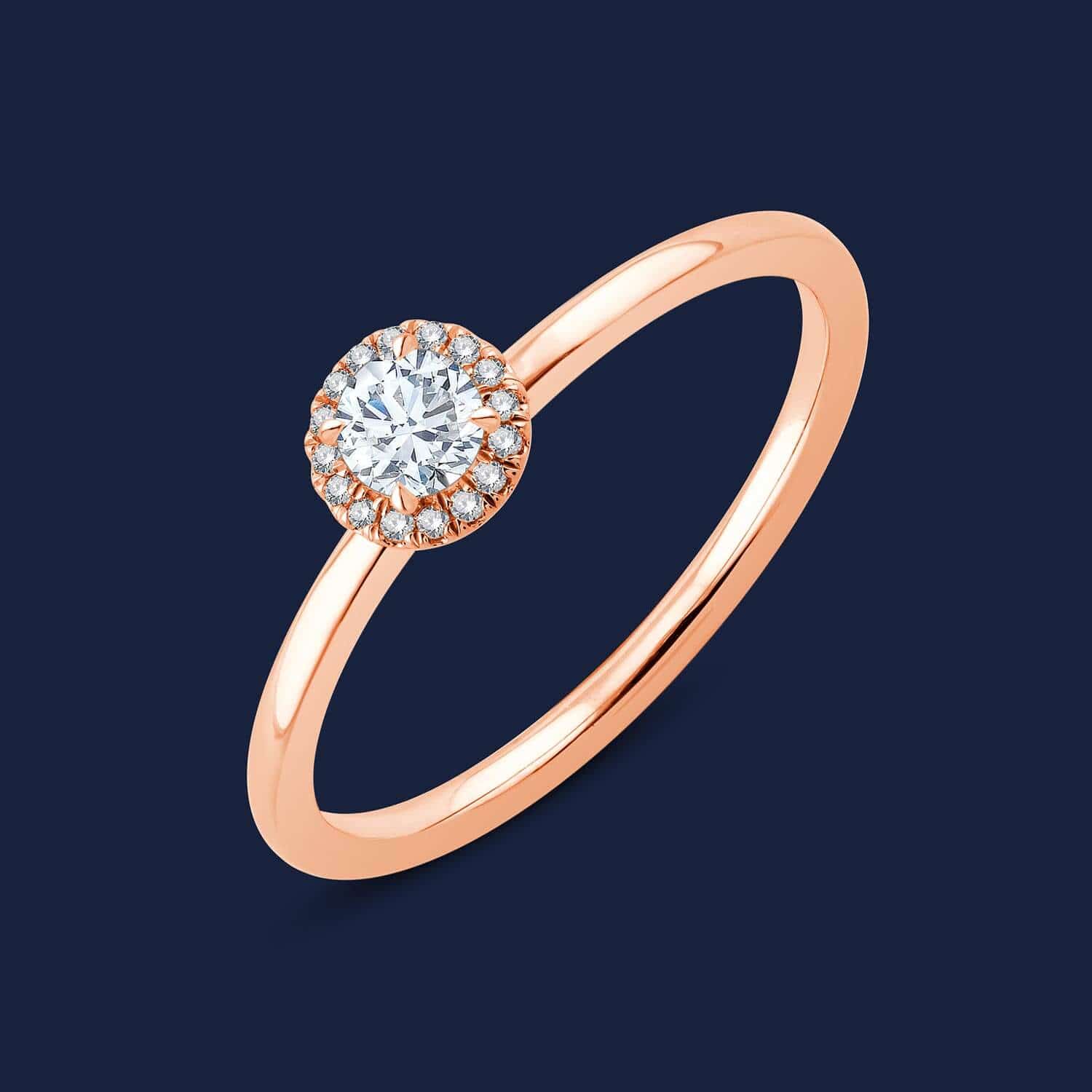 Ainara Round Halo Ring