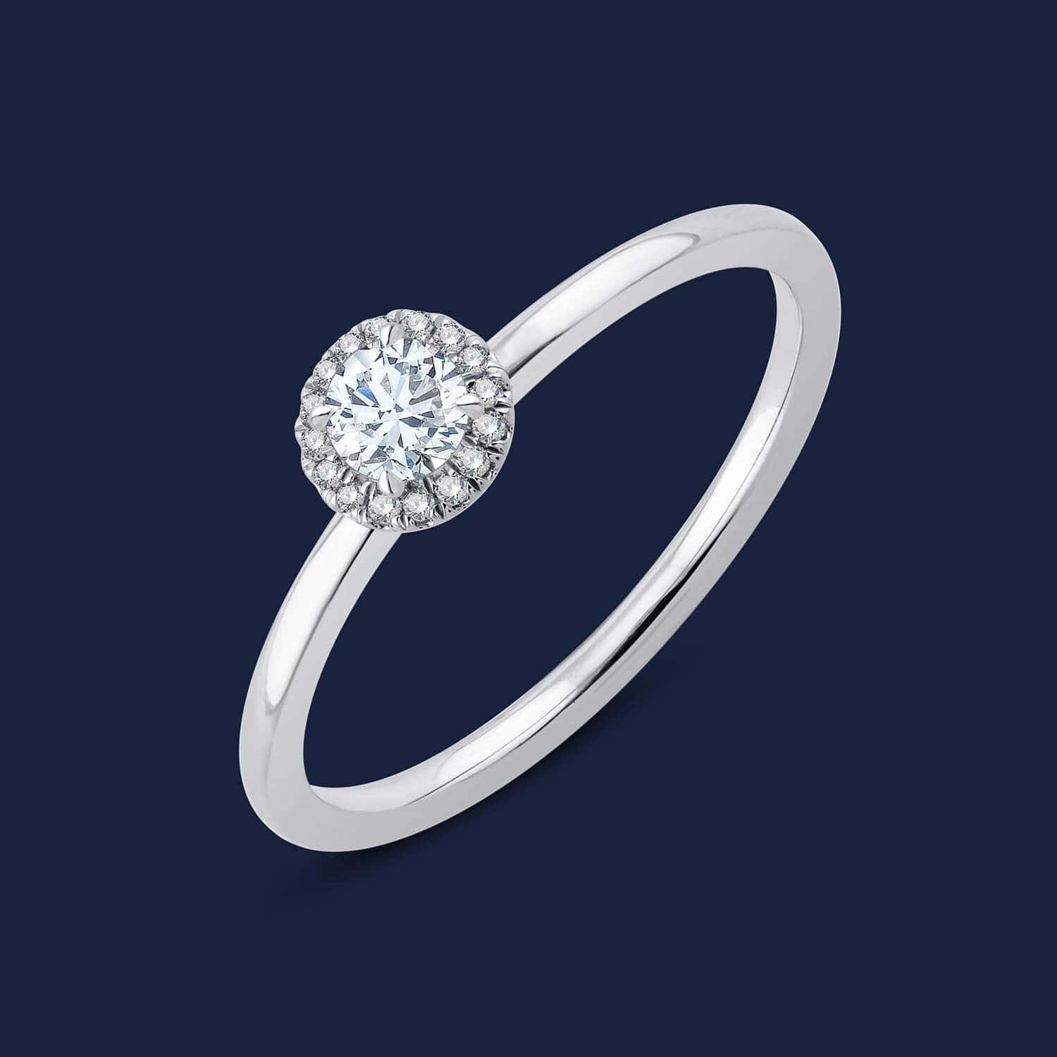 Ainara Round Halo Ring