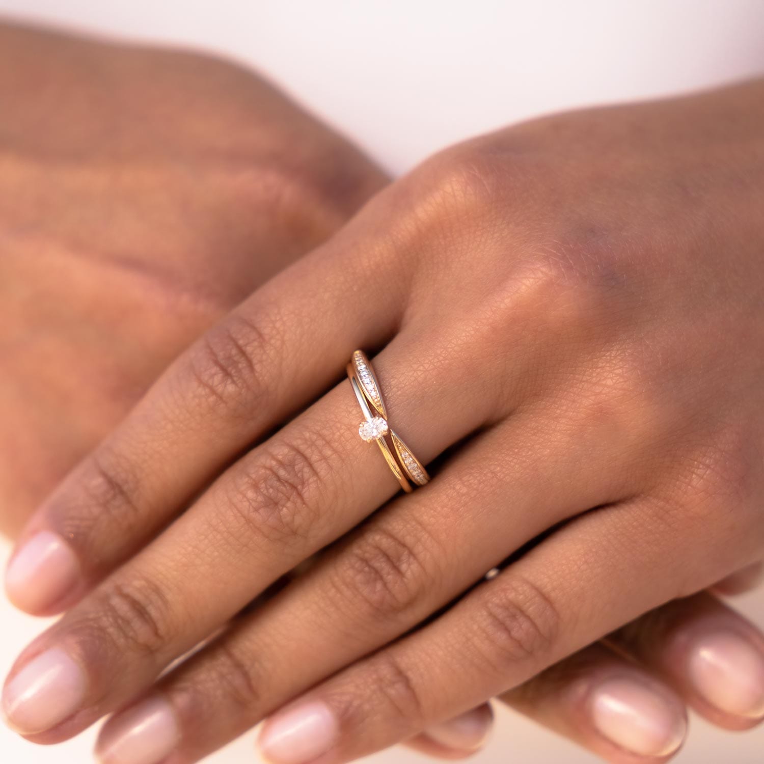 Petite Pinched Diamond Band