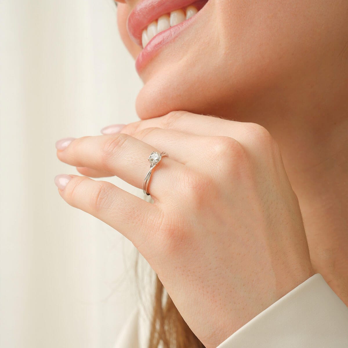 Klassischer runder Diamantenring