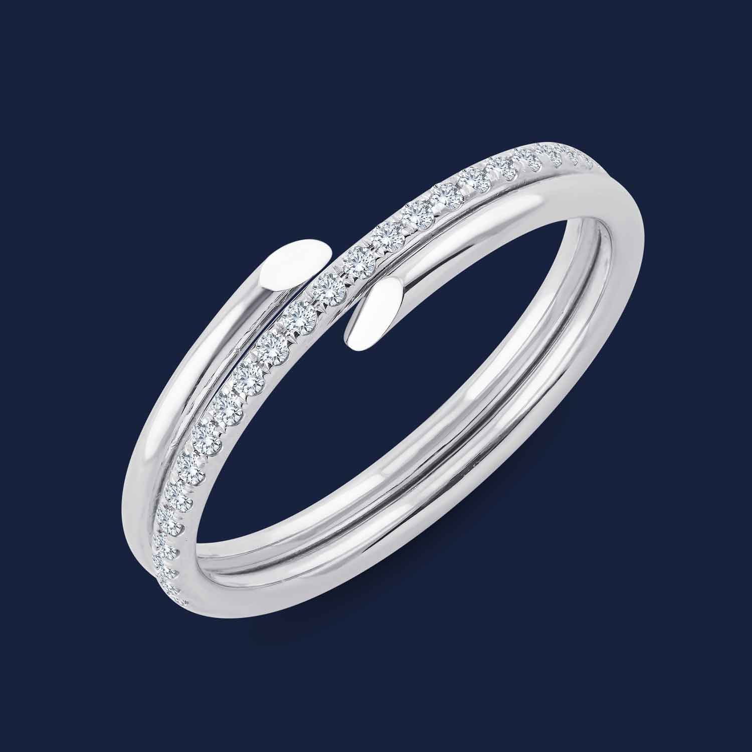 Helix Weißgold Diamantenring