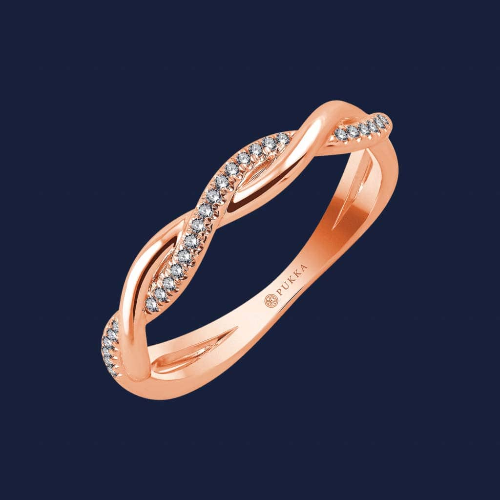 Petite Braided Diamond Band