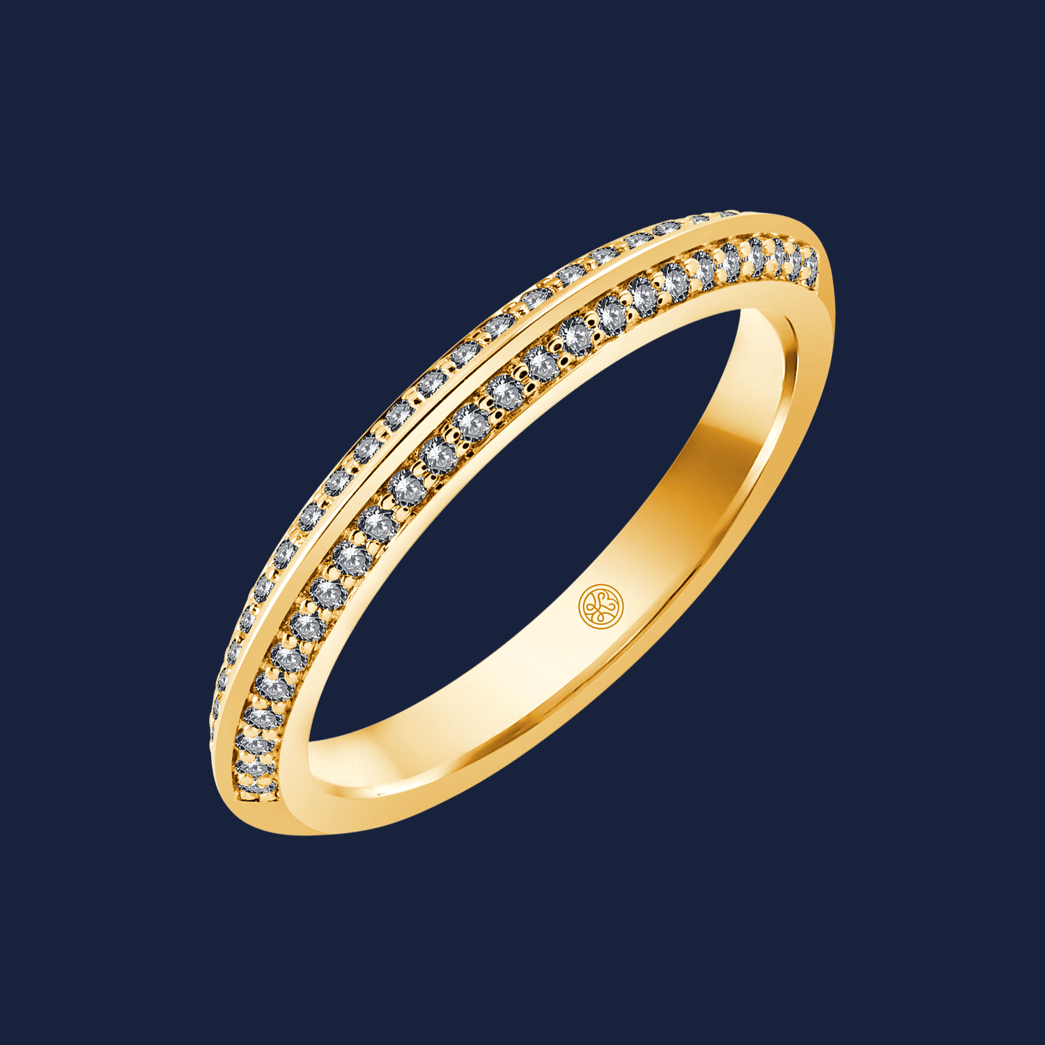 Medium Knife Edge Diamond Band