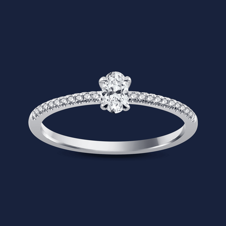 Micro Caress Oval Ring image