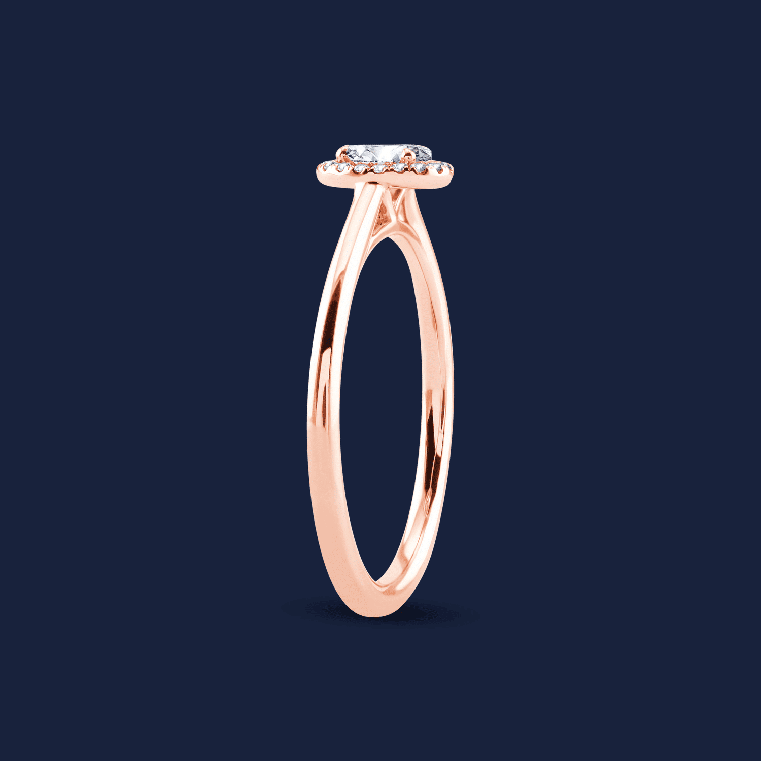 Cathedral Halo Oval Ring