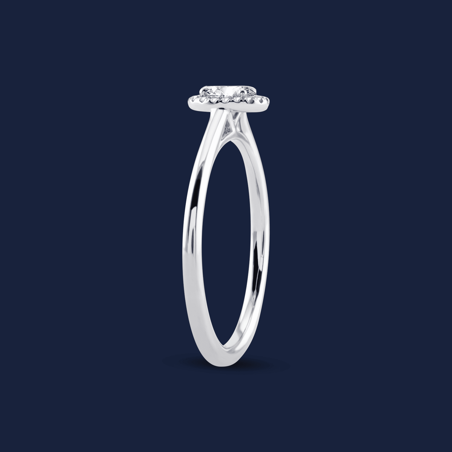 Cathedral Halo Oval Ring