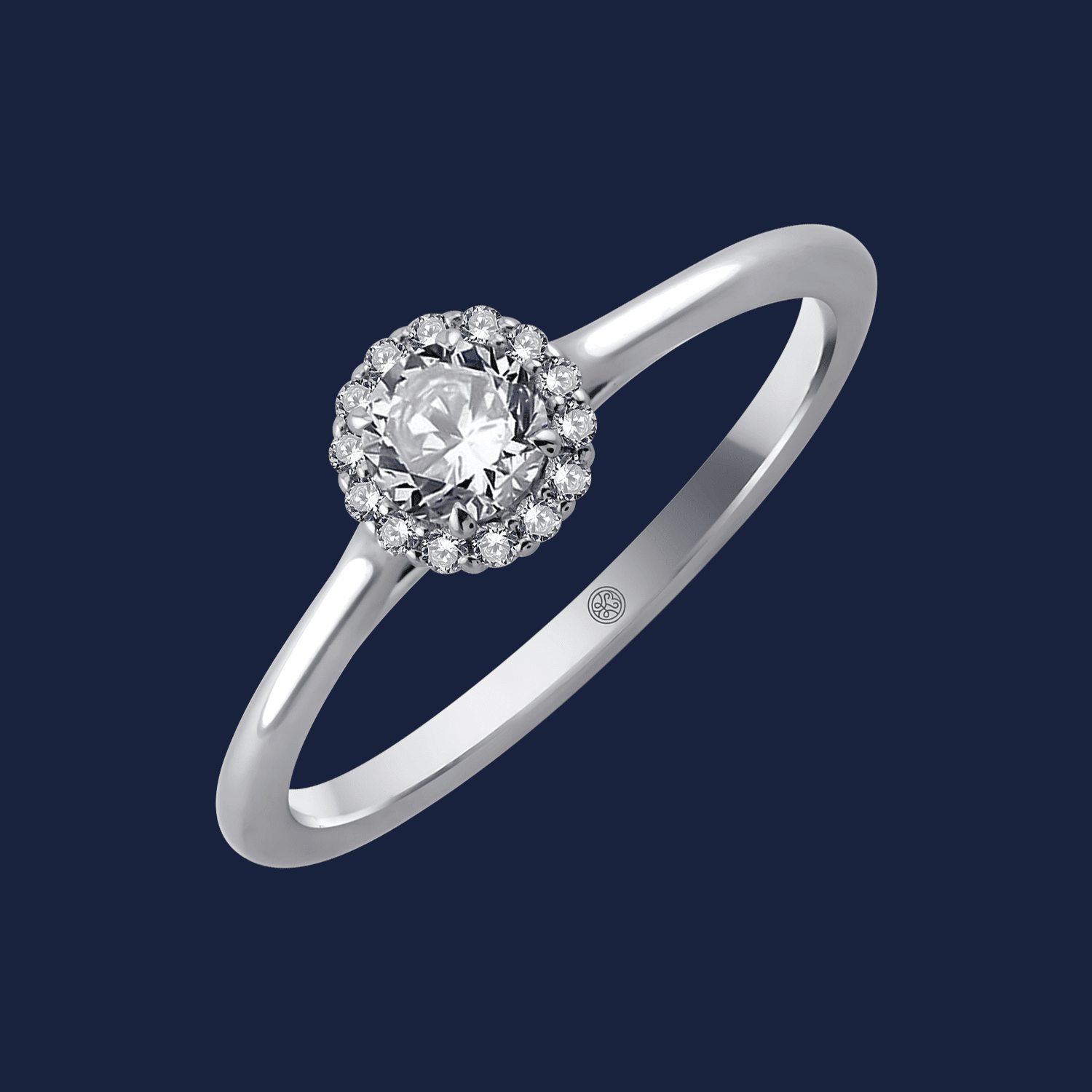 Bouquet Halo Round Cathedral Ring