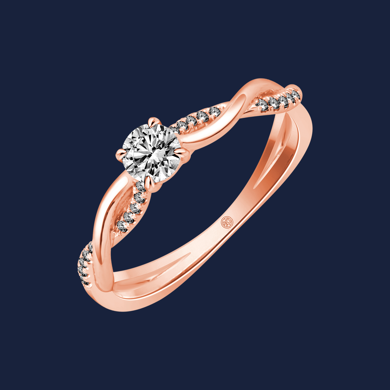 Micro Cathedral Round Intertwined Ring