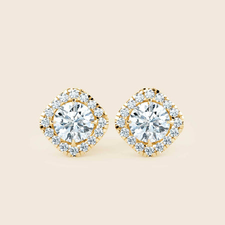 Hyacinth Cushion Halo Earrings image