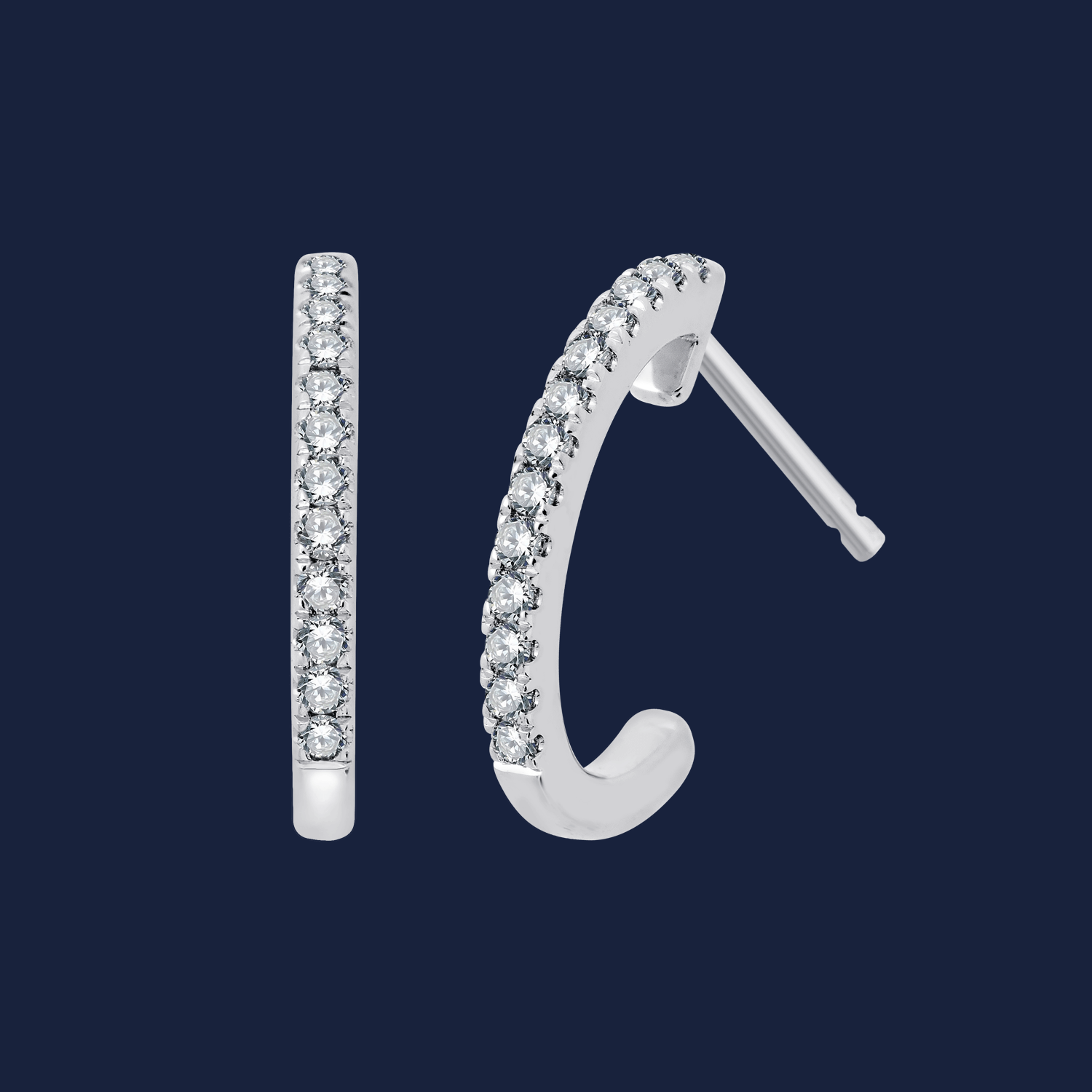 Essentials Micro Diamond Half Kreolen