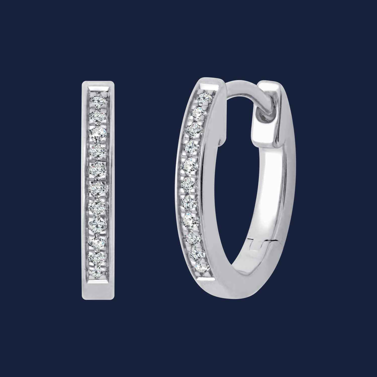 Essentials Micro Diamond Hoops