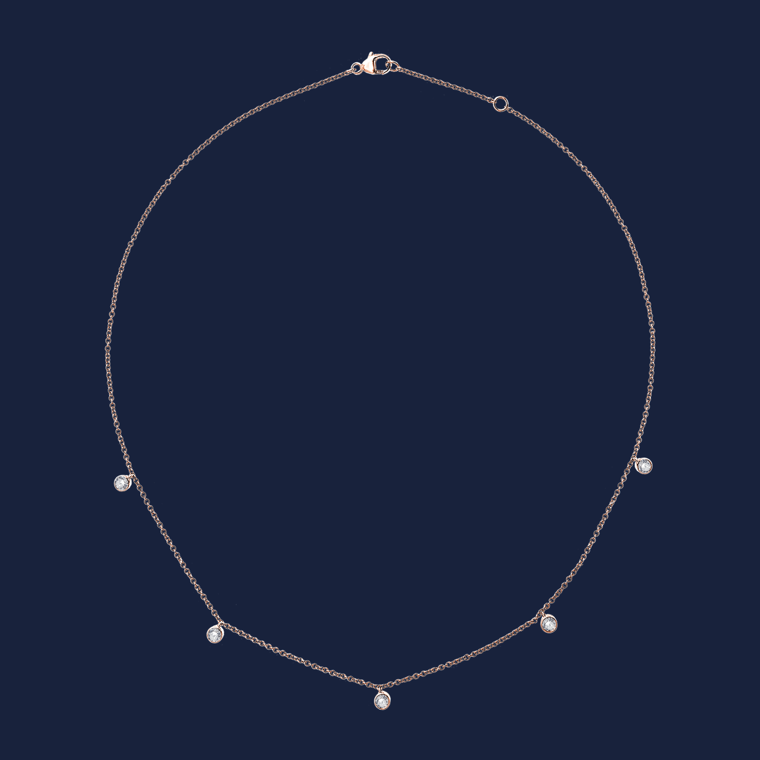 Essentials Multi Diamond Bezel chain