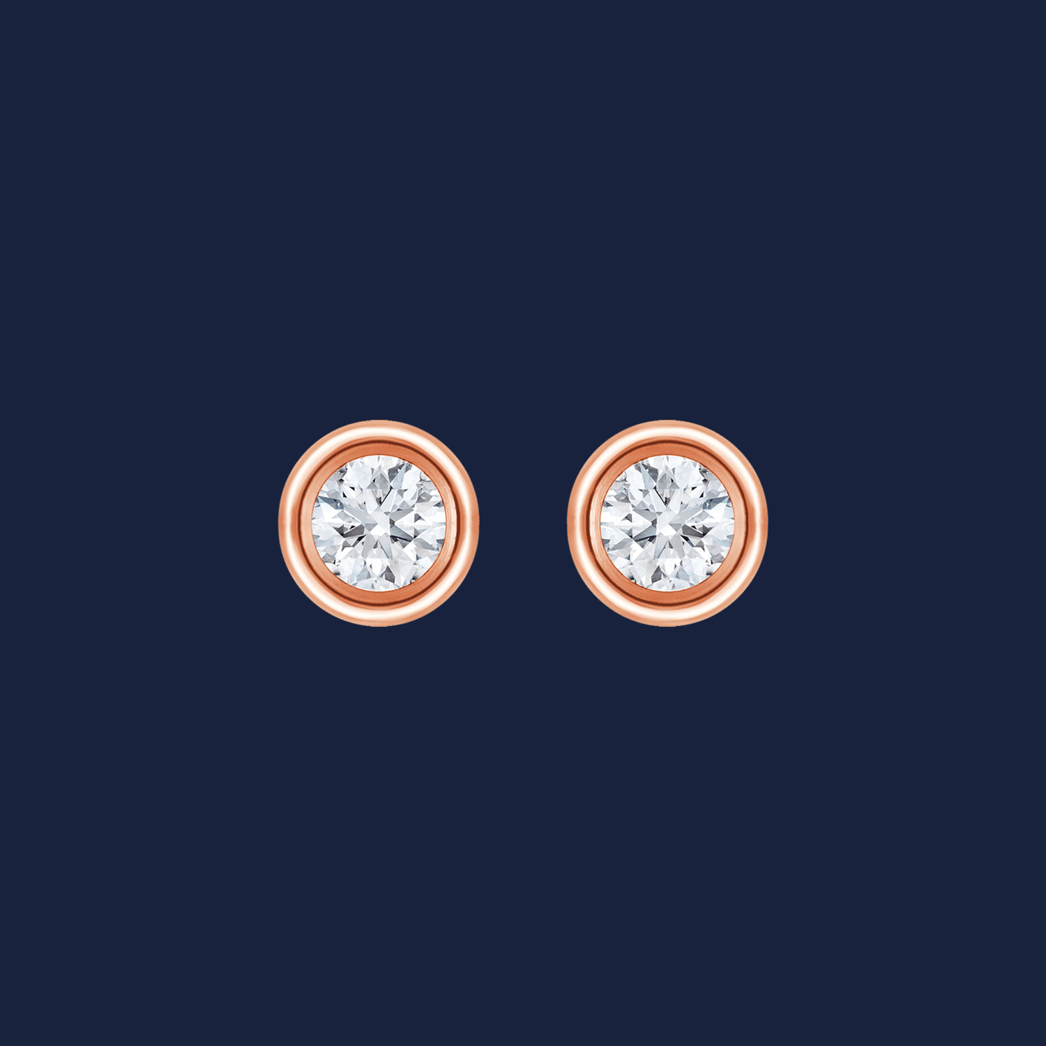 Essentials Bezel Diamond Ohrstecker