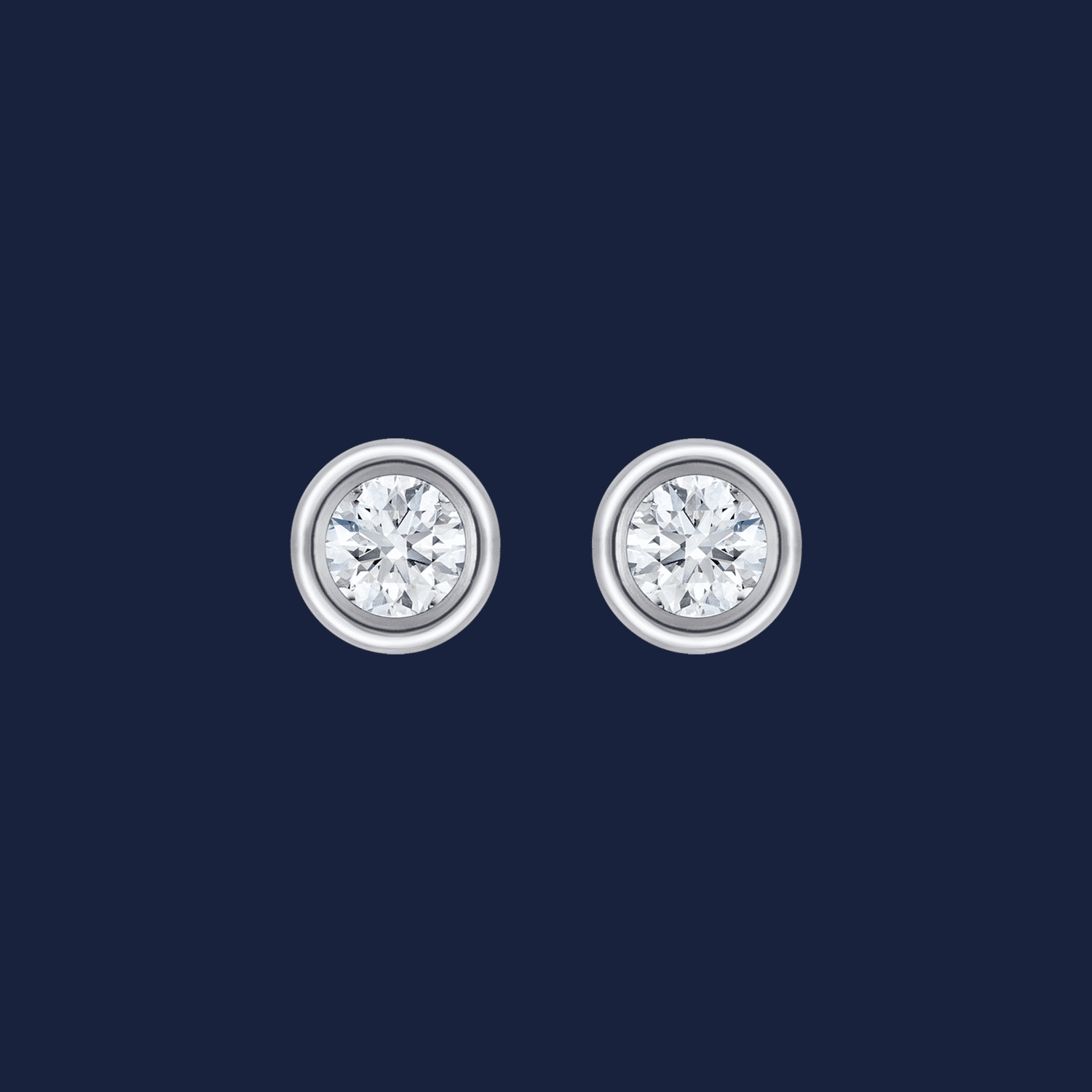 Essentials Bezel Diamond Ohrstecker
