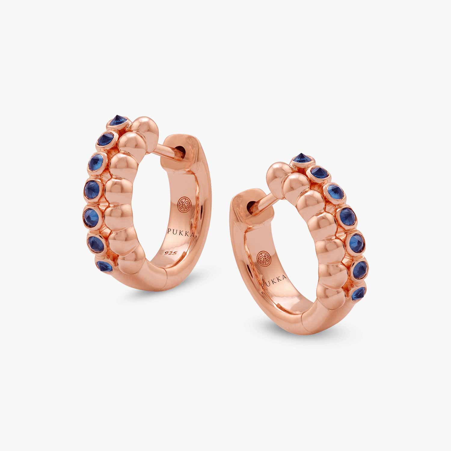Jodhpur Sapphire Bead Hoops