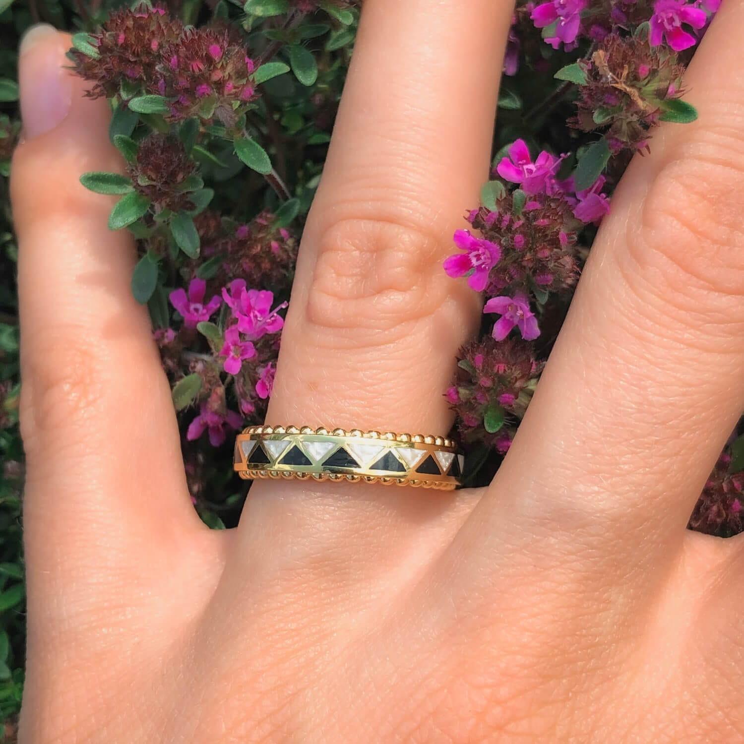 Jodhpur Ceramic Bead Ring