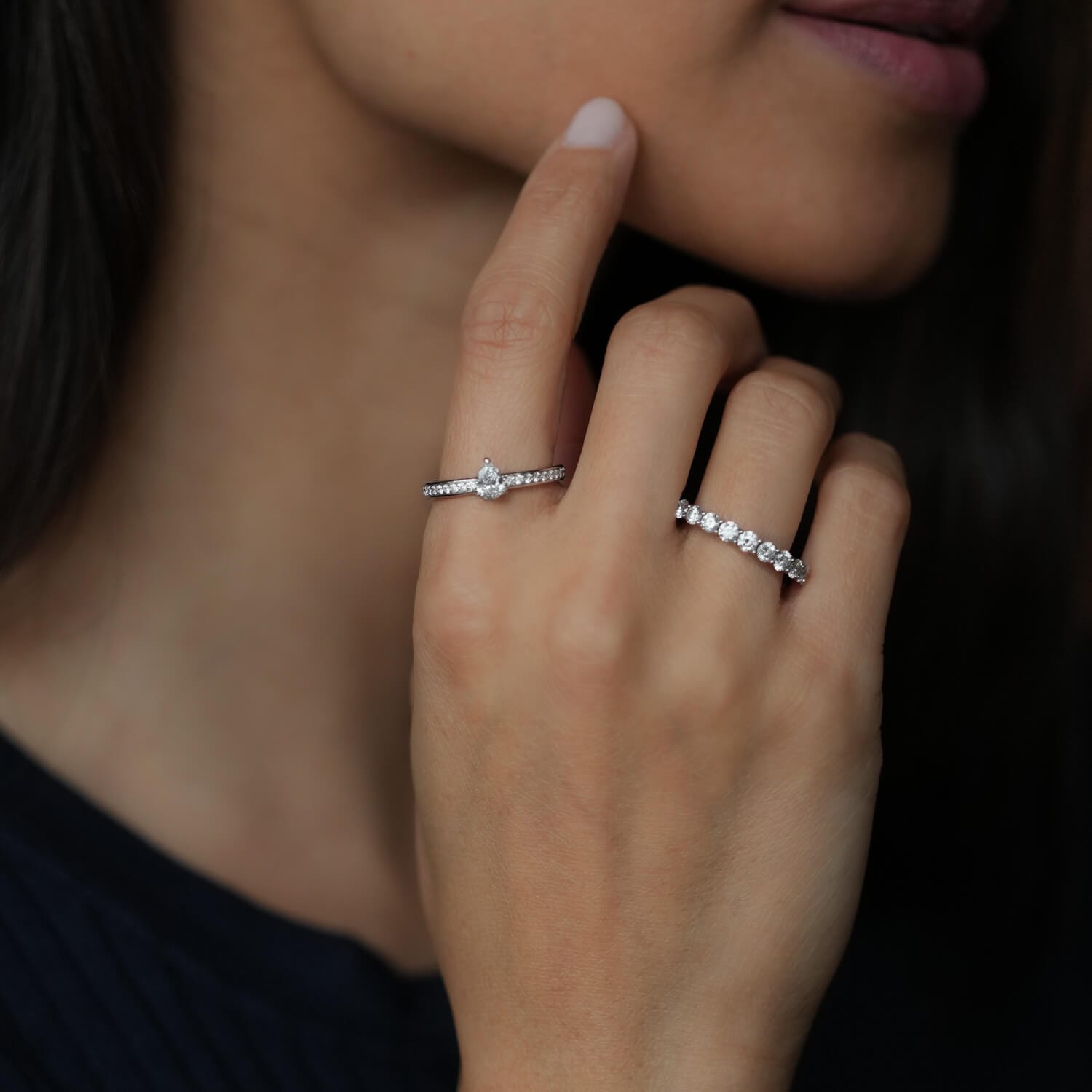 Lily Pear Solid Micro Ring