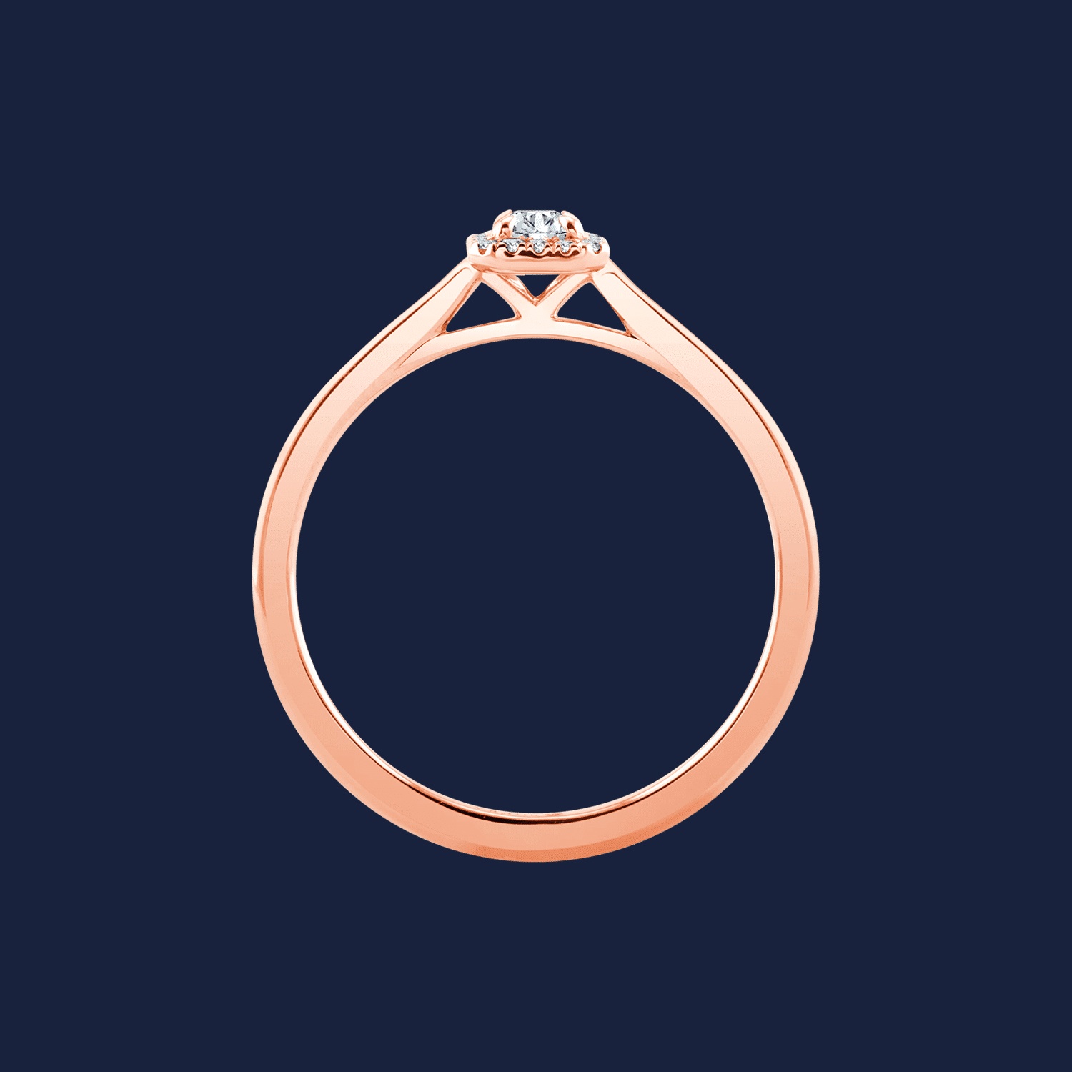 Cathedral Halo Emerald Ring