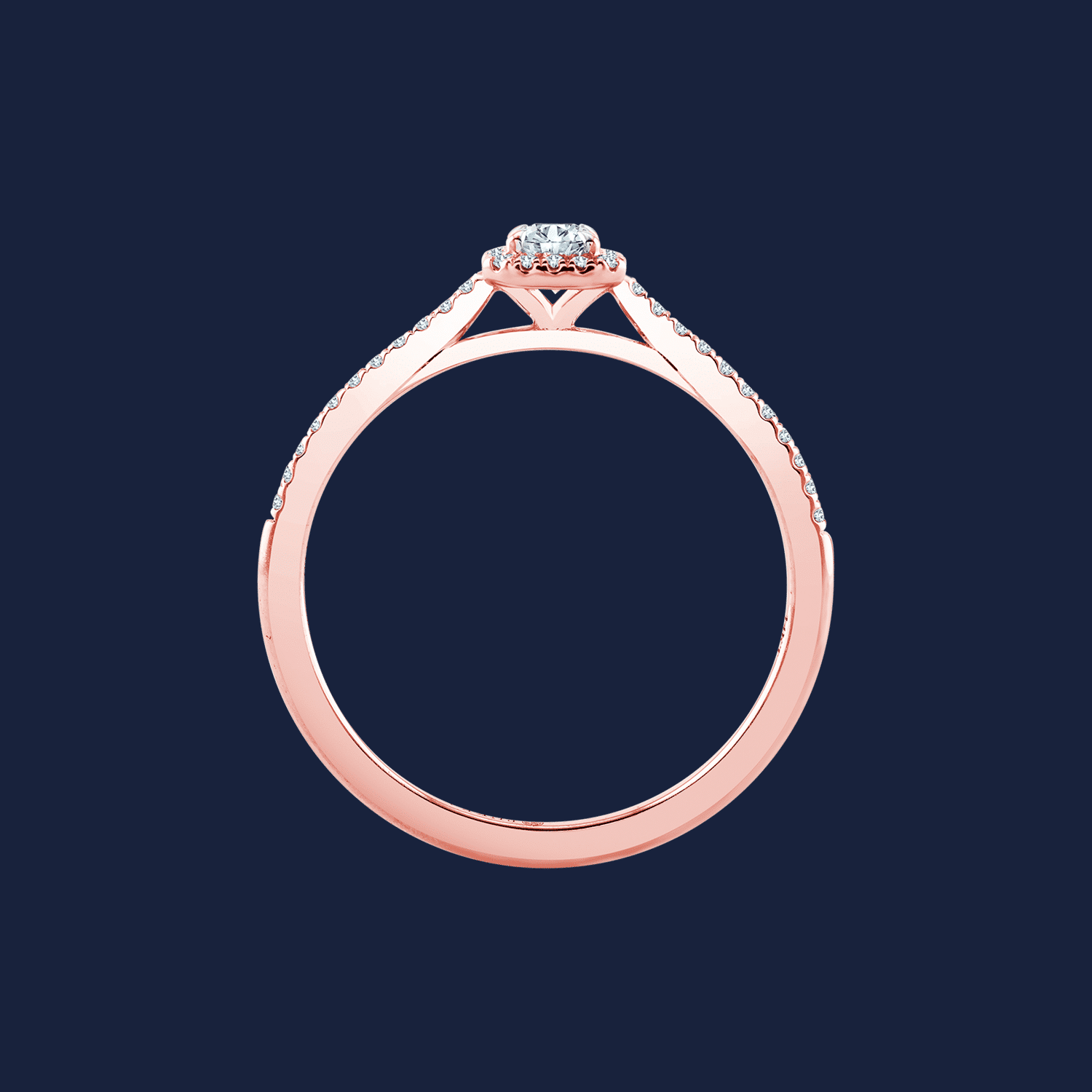 Micro Cathedral Halo Emerald Ring