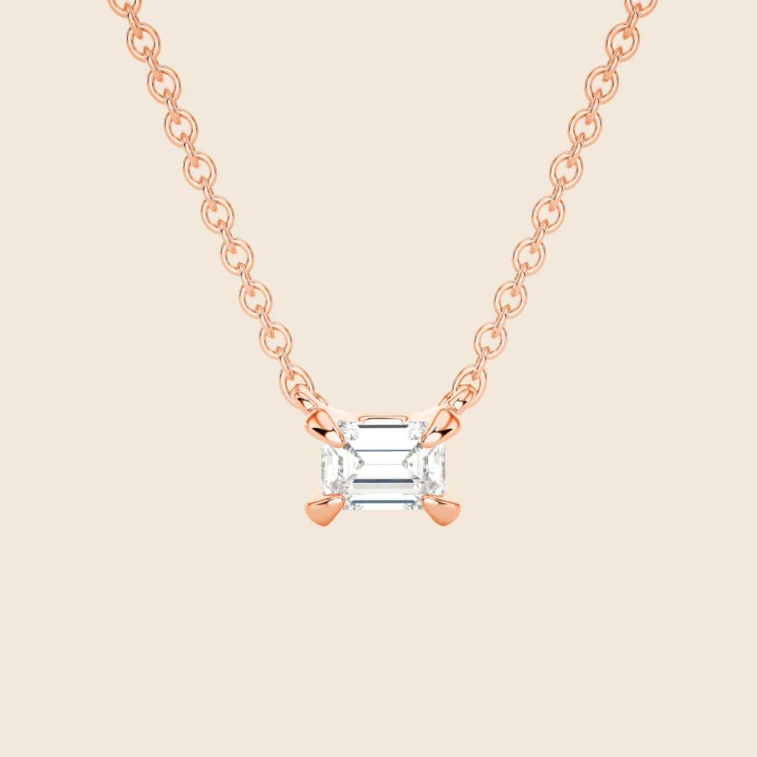 Lab-Grown Princess Diamond Necklace