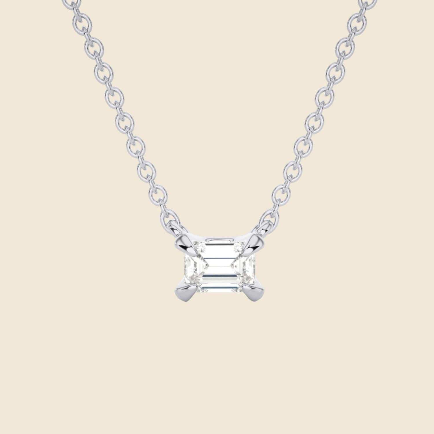 Lab-Grown Princess Diamond Necklace