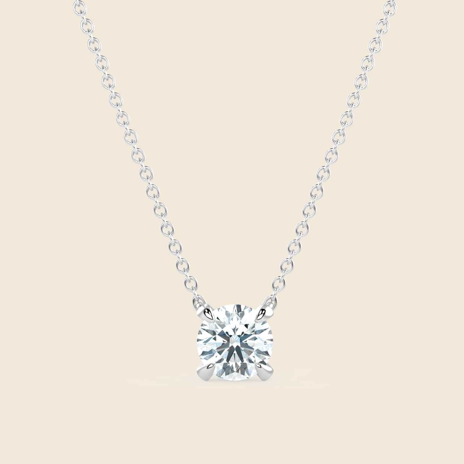 Round Lily Kette Weiß