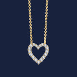 270 Heart diamond necklace yellow