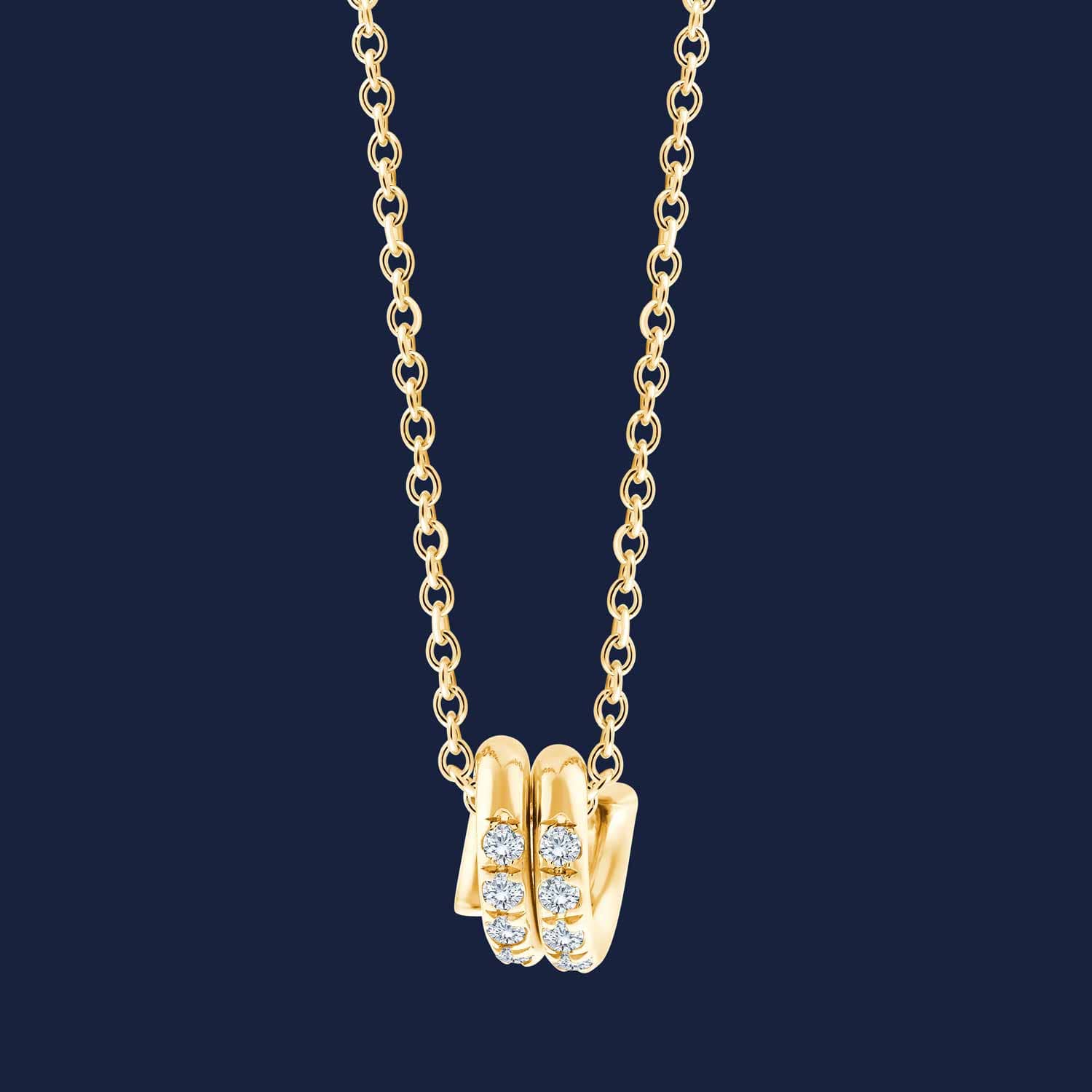 Helix Kette mit goldenen Anhänger