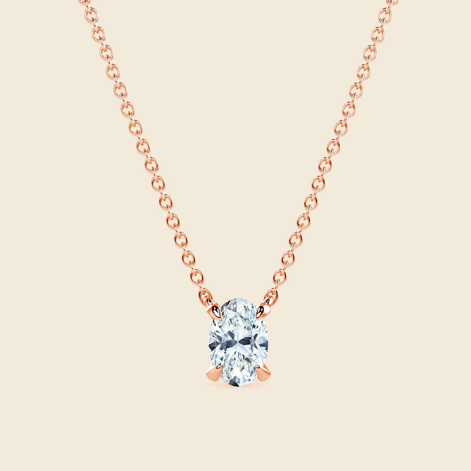Oval Lily Kette Rose