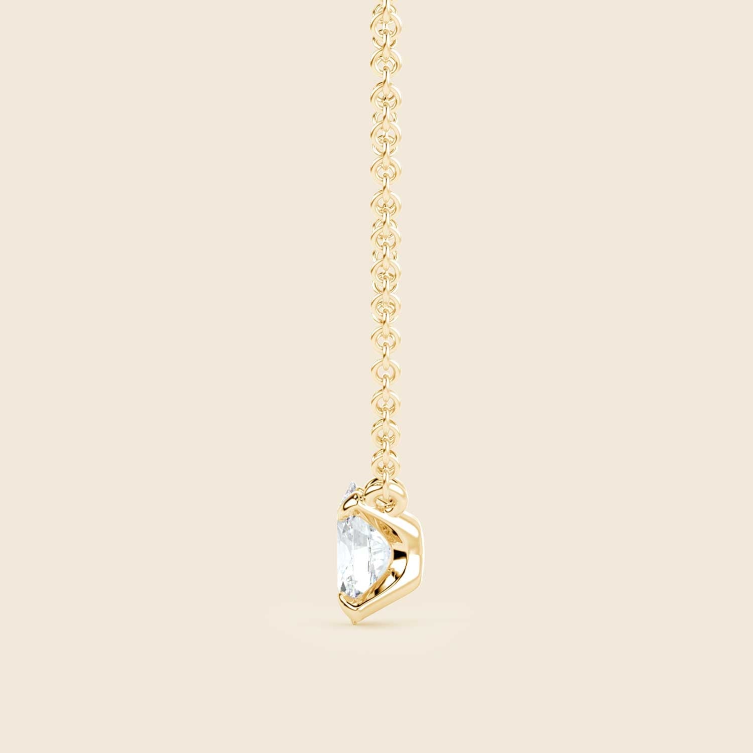 Oval Lily Kette Gelb