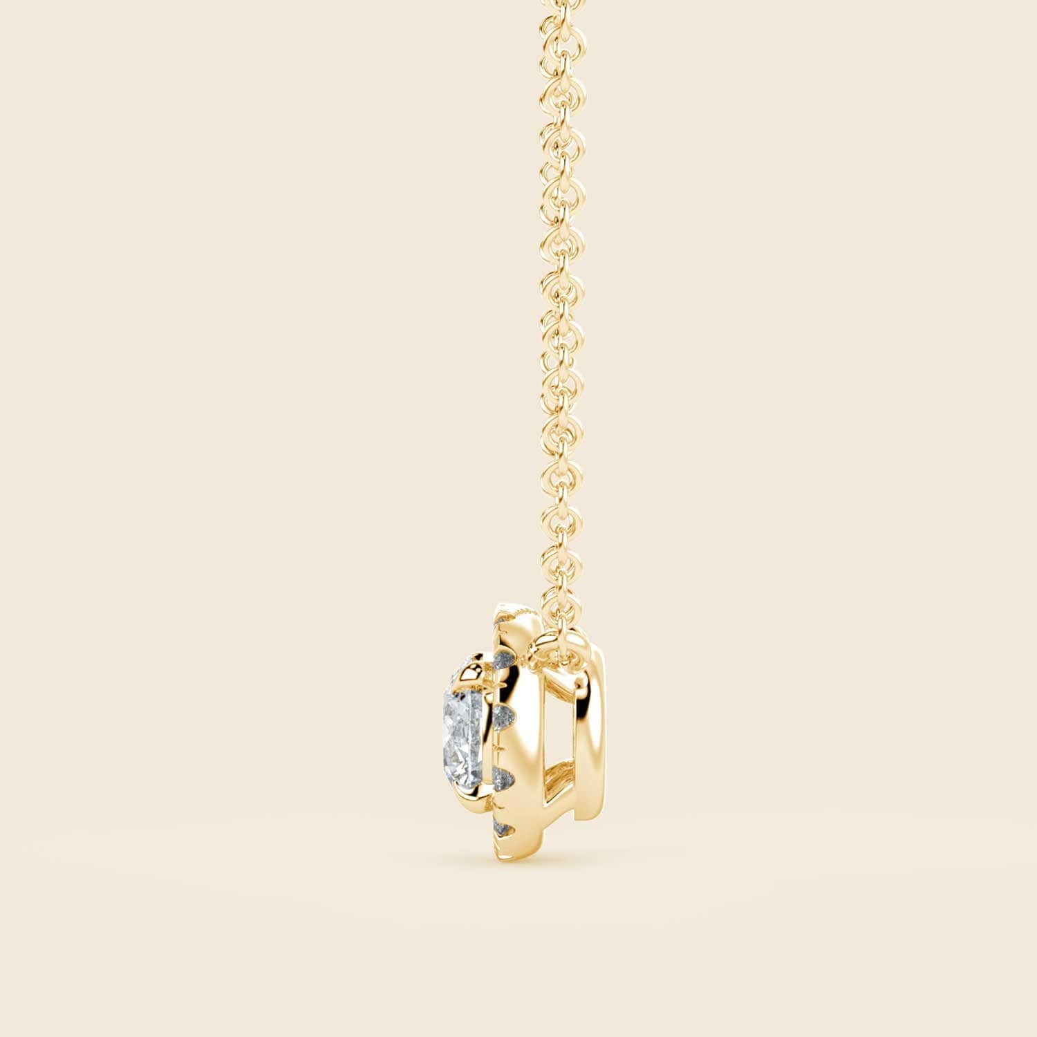 Round Hyacinth Halo Kette Gelb