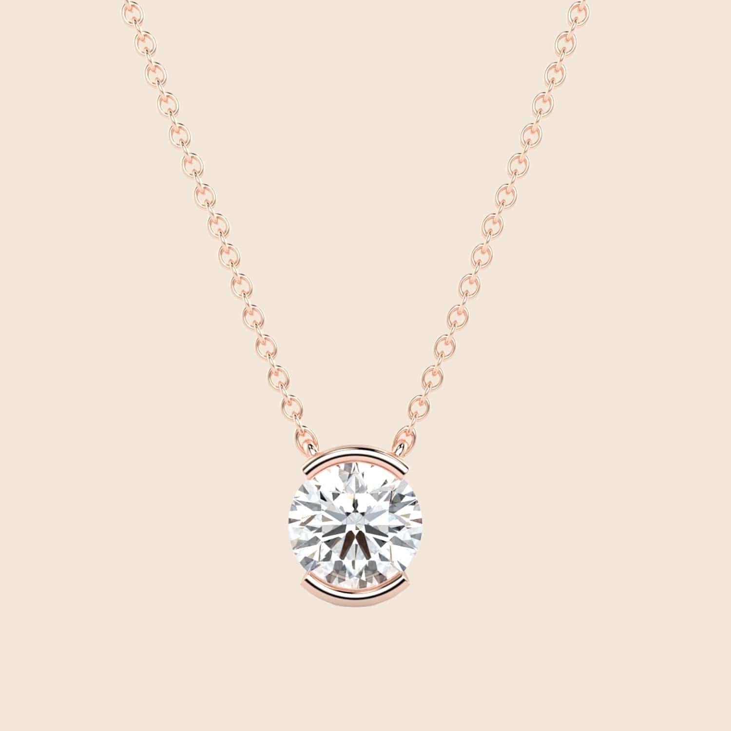 Half Iris Round Kette Rose